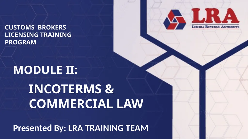 MODULE II: Presented By: LRA TRAINING TEAM - slide 1 of 66