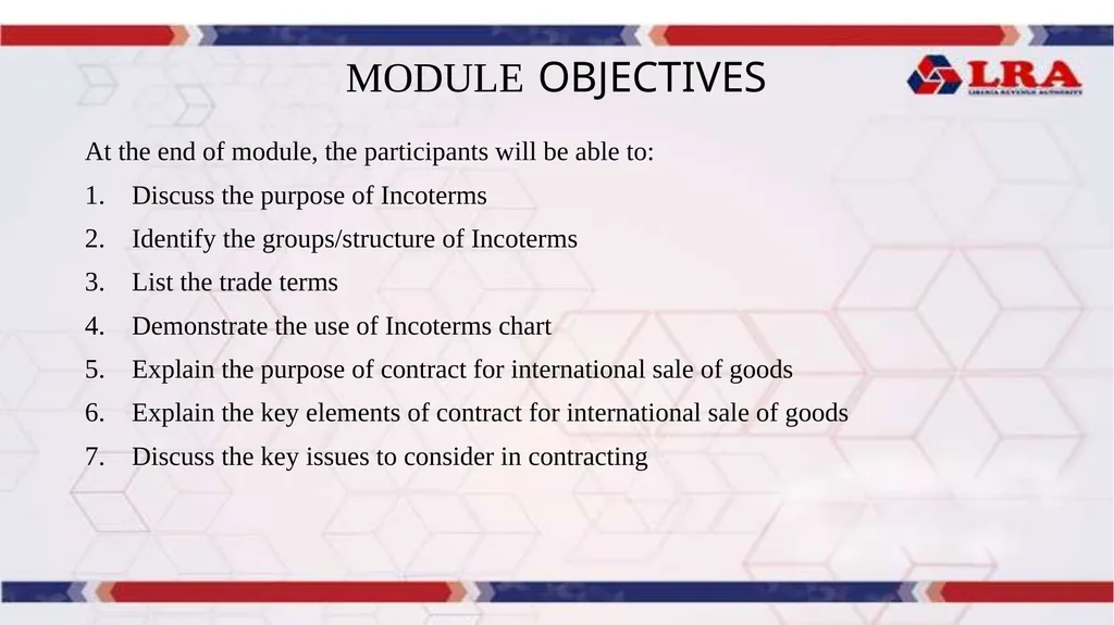 MODULE II: Presented By: LRA TRAINING TEAM - slide 3 of 66