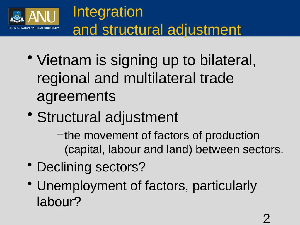 Vietnamese agriculture and global integration - slide 2 of 29