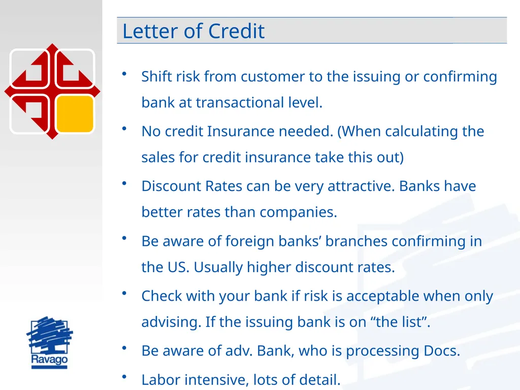 International Trade Risk Management Practical - slide 22 of 28