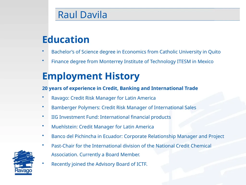 International Trade Risk Management Practical - slide 4 of 28