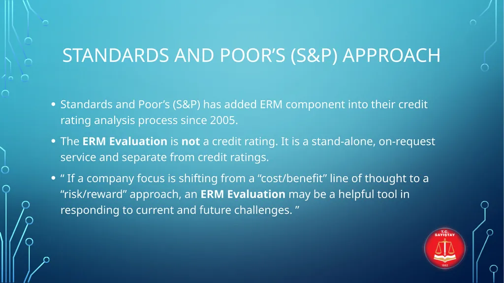 INTERNATIONAL STANDARDS FOR ENTERPRISE RISK - slide 43 of 46