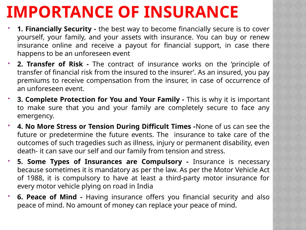 Insurance and Risk Management By Dr.U.PRIYA Head & - slide 3 of 29