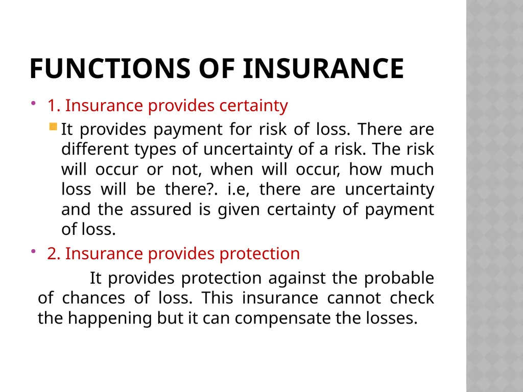 Insurance and Risk Management By Dr.U.PRIYA Head & - slide 8 of 29