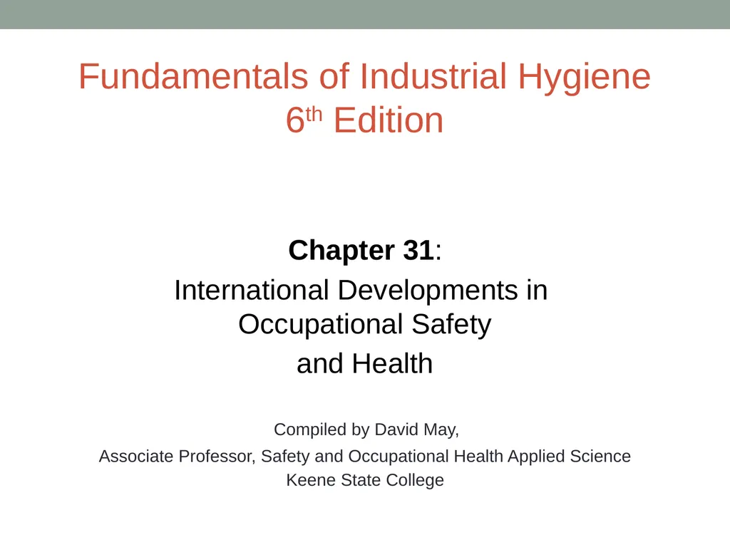 Fundamentals of Industrial Hygiene 6th Edition - slide 1 of 29