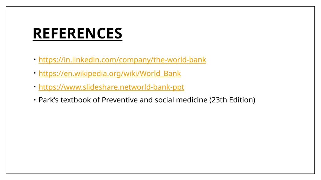 WORLD BANK INTRODUCTION The World Bank is an - slide 10 of 11