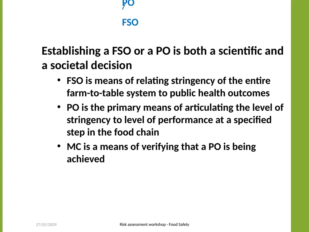 Moez SANAA Risk based targets as new tools for - slide 8 of 19