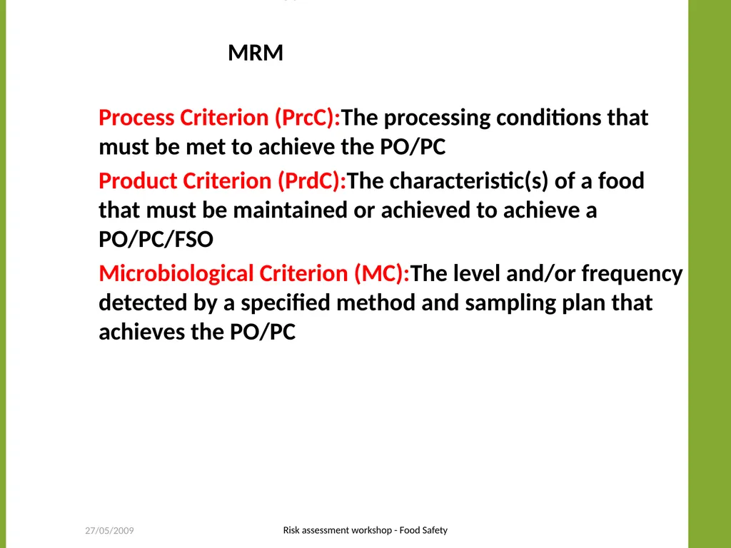 Moez SANAA Risk based targets as new tools for - slide 7 of 19