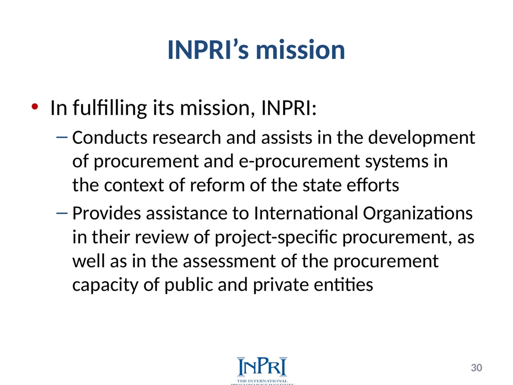 Professionalization of Public Procurement Jorge - slide 30 of 40