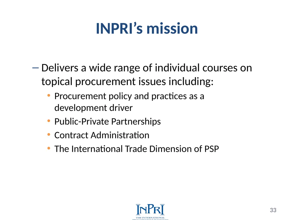 Professionalization of Public Procurement Jorge - slide 33 of 40