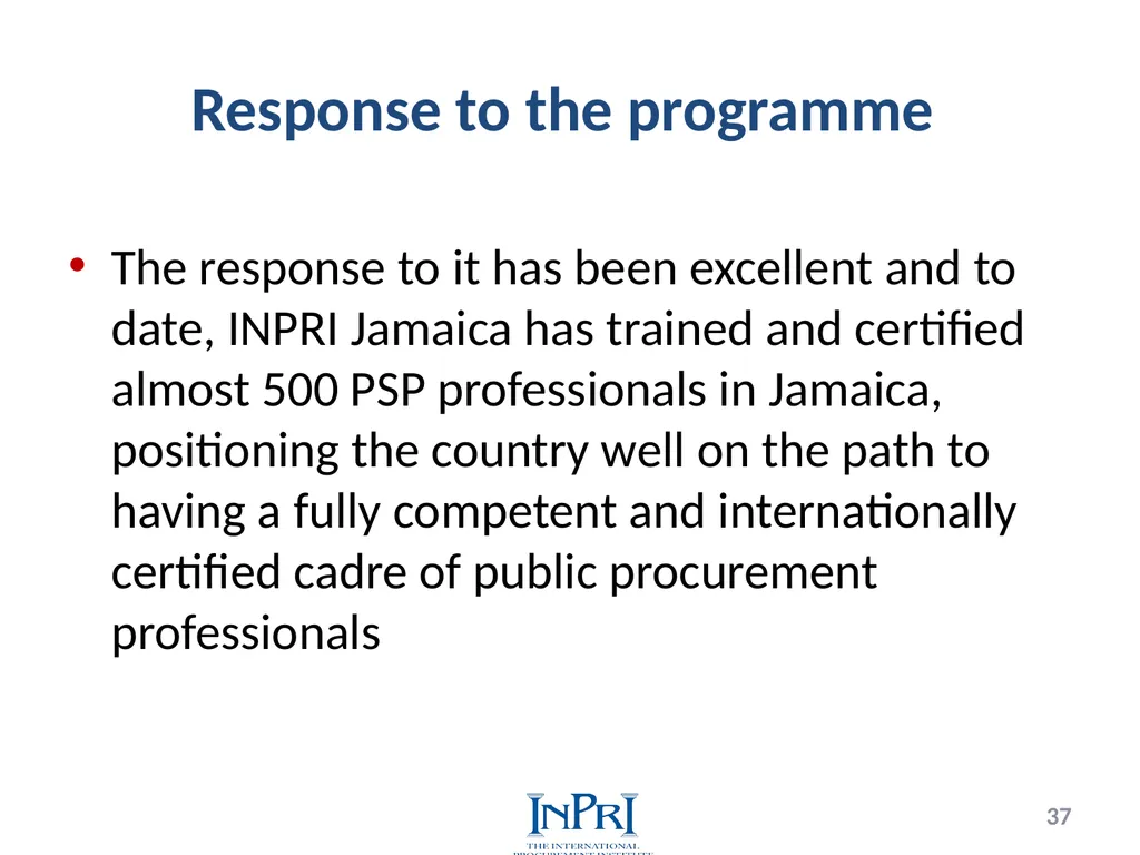 Professionalization of Public Procurement Jorge - slide 37 of 40