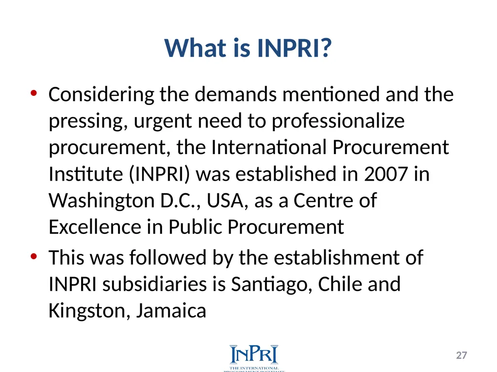 Professionalization of Public Procurement Jorge - slide 27 of 40