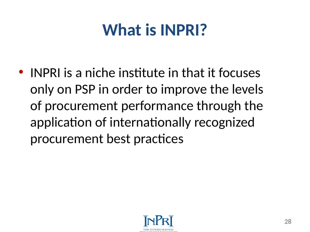 Professionalization of Public Procurement Jorge - slide 28 of 40