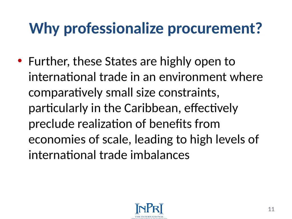 Professionalization of Public Procurement Jorge - slide 11 of 40
