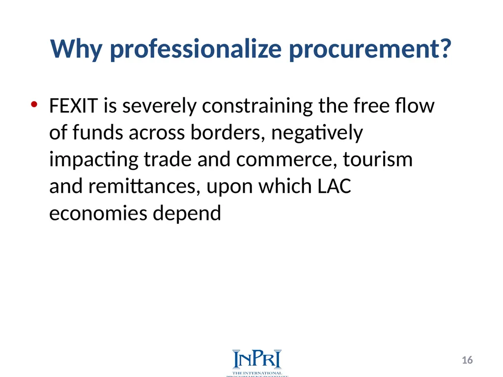 Professionalization of Public Procurement Jorge - slide 16 of 40