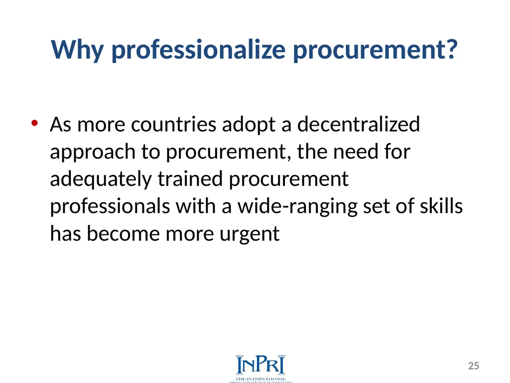 Professionalization of Public Procurement Jorge - slide 25 of 40