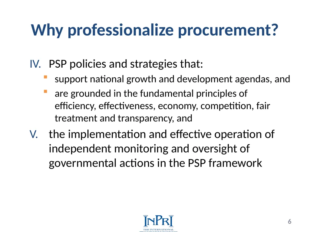 Professionalization of Public Procurement Jorge - slide 6 of 40