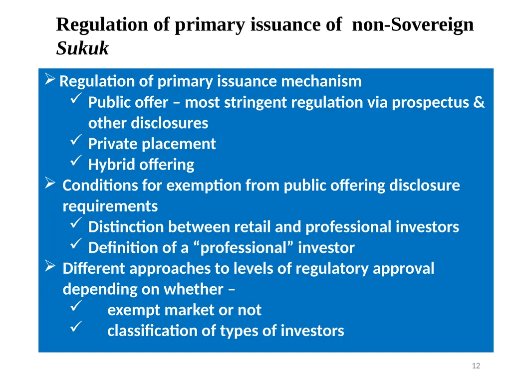 Regulation and Supervision of sukuk markets Abu - slide 12 of 29