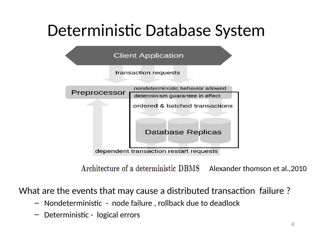 Calvin : Fast Distributed Transactions for - slide 8 of 46