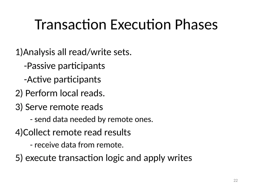 Calvin : Fast Distributed Transactions for - slide 22 of 46