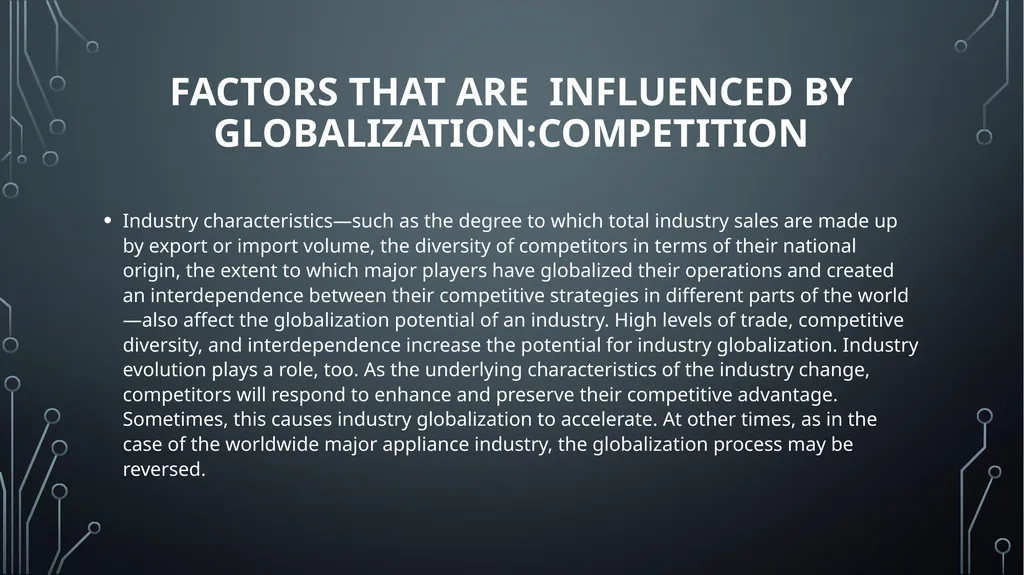 Unit 18:GLOBAL BUSINESS ENVIRONMENT Lo 1: analyse - slide 11 of 22