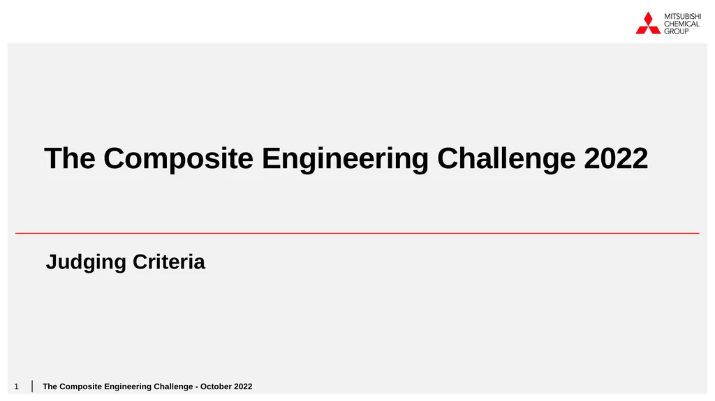 Judging Criteria The Composite Engineering