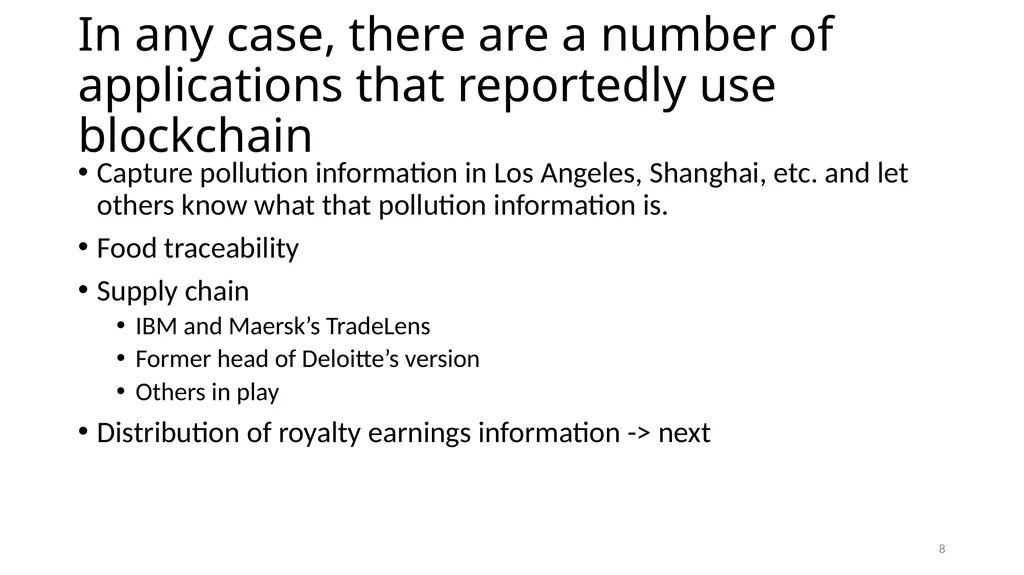 Evolving Blockchain Applications: Semantic Models - slide 8 of 40