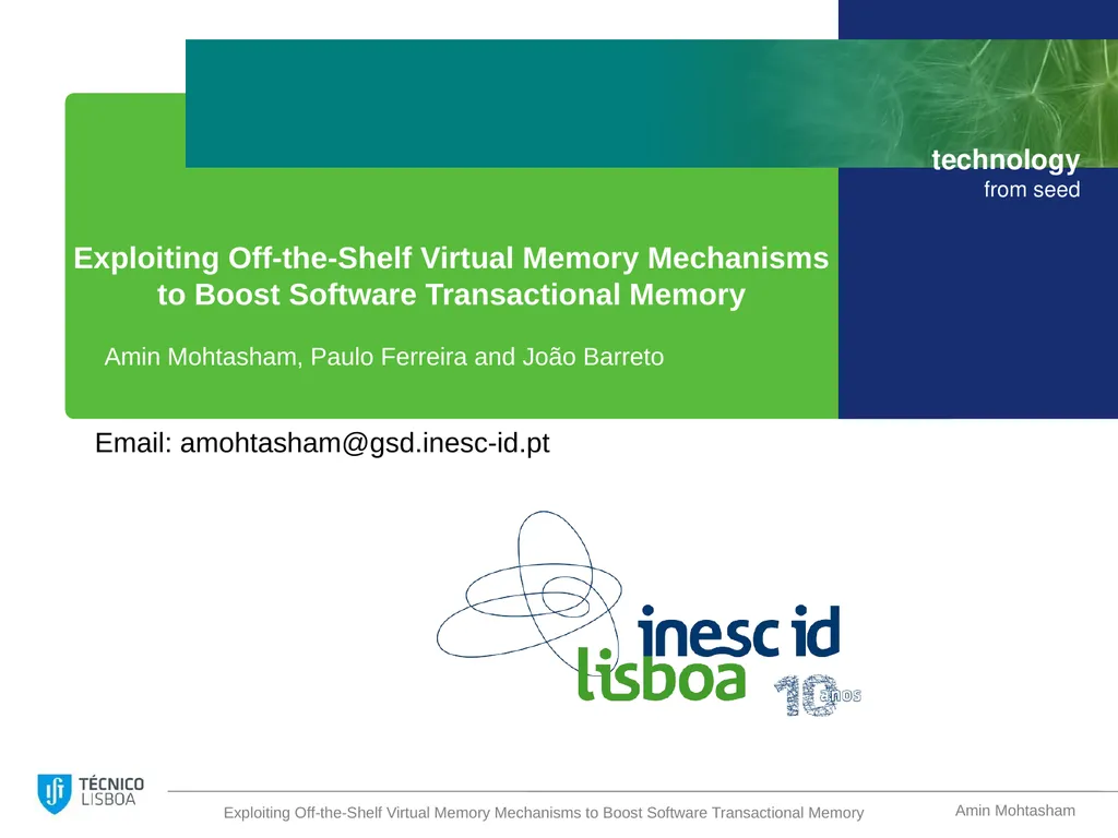 Exploiting Off-the-Shelf Virtual Memory Mechanisms - slide 1 of 23