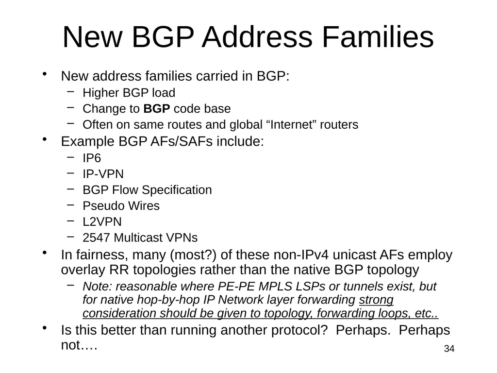 The Intra-domain BGP Scaling Problem Danny - slide 27 of 35