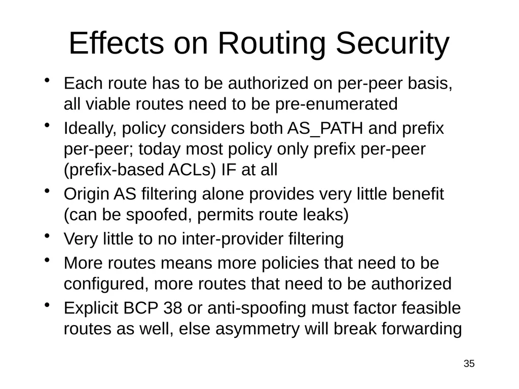 The Intra-domain BGP Scaling Problem Danny - slide 28 of 35