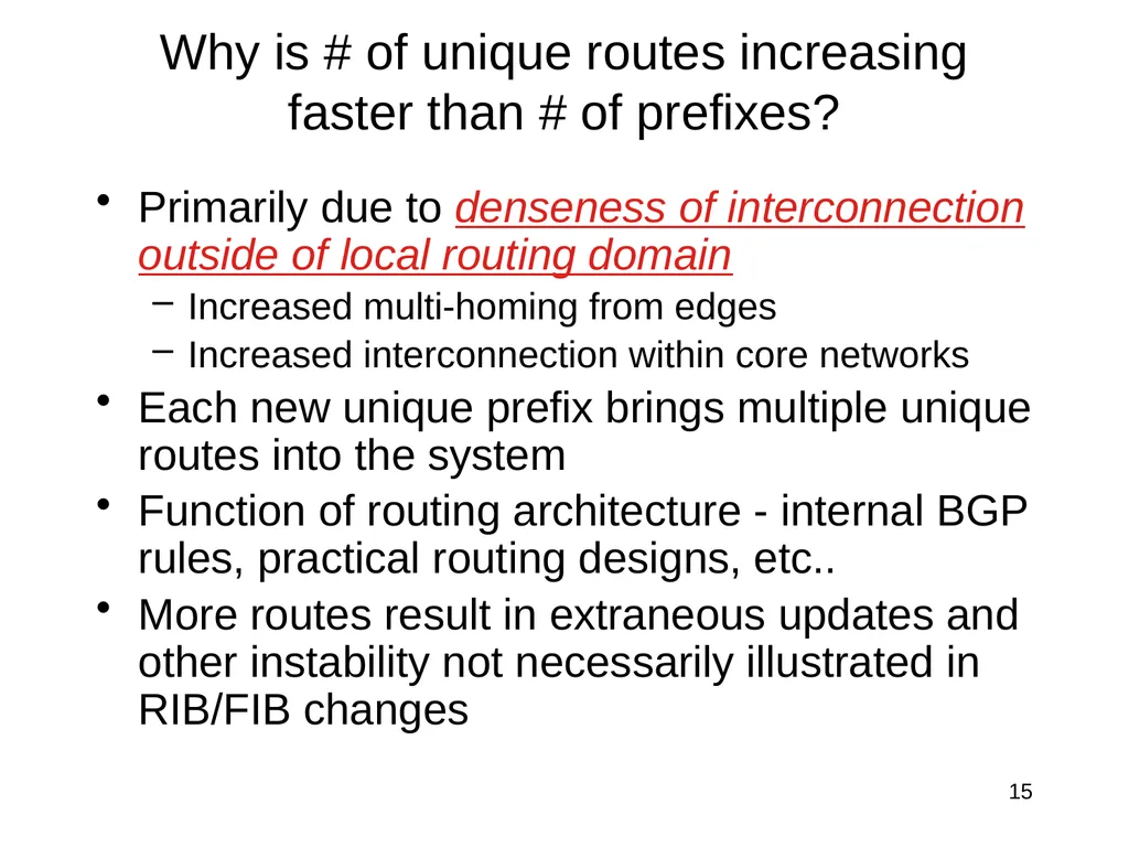 The Intra-domain BGP Scaling Problem Danny - slide 8 of 35