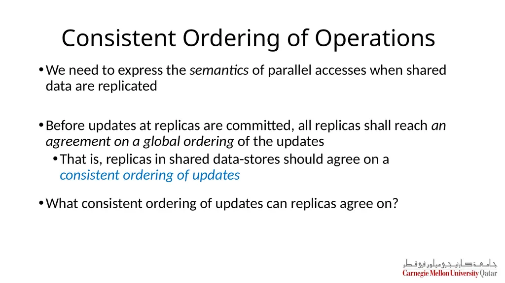 Distributed Systems CS 15-440 Replication – Part I - slide 18 of 31