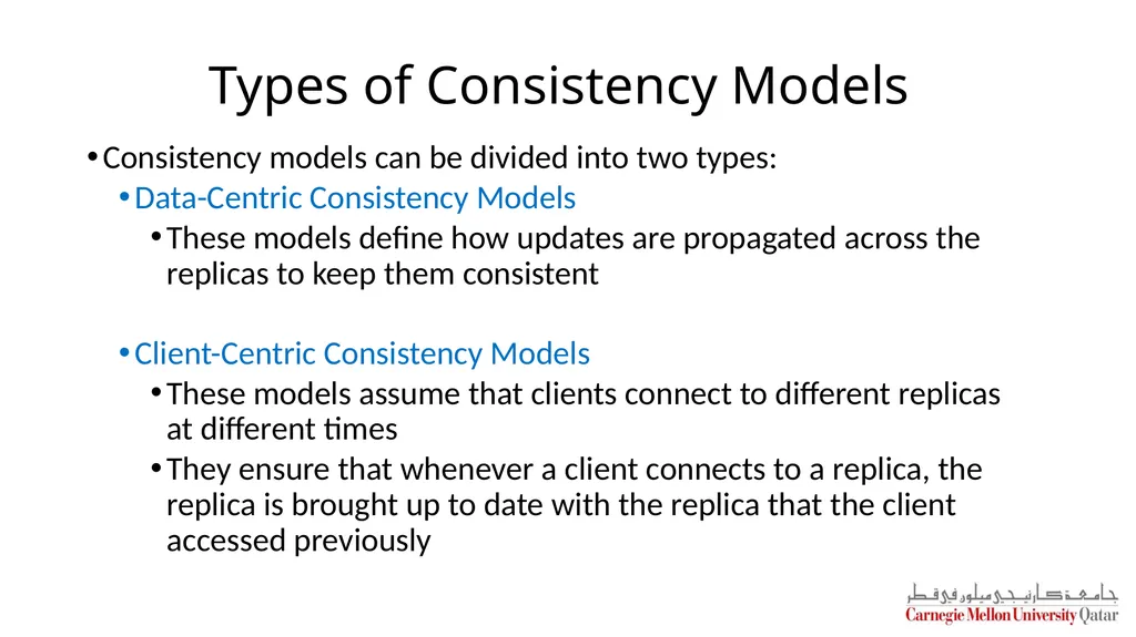 Distributed Systems CS 15-440 Replication – Part I - slide 16 of 31