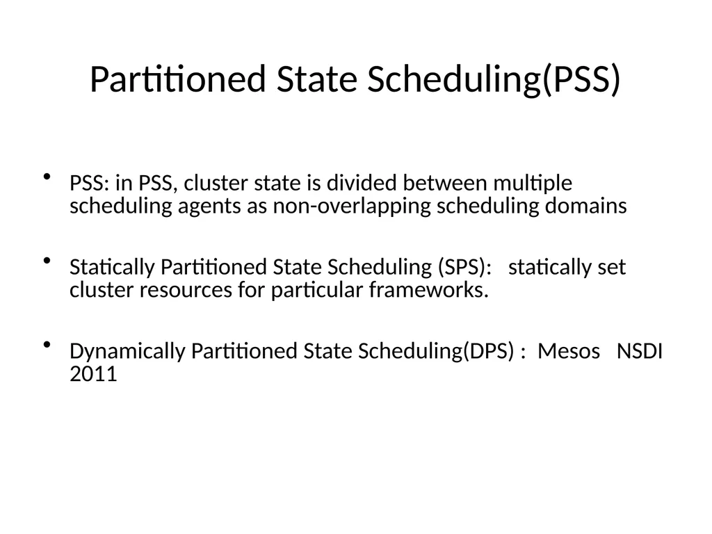 Cluster Scheduler Reference: Mesos: A Platform for - slide 7 of 28