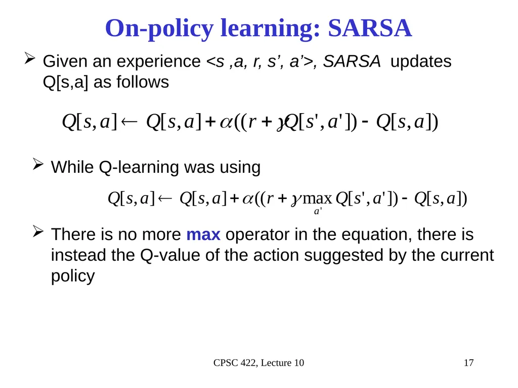 CPSC 422, Lecture 10 Slide 1 Intelligent Systems - slide 14 of 38