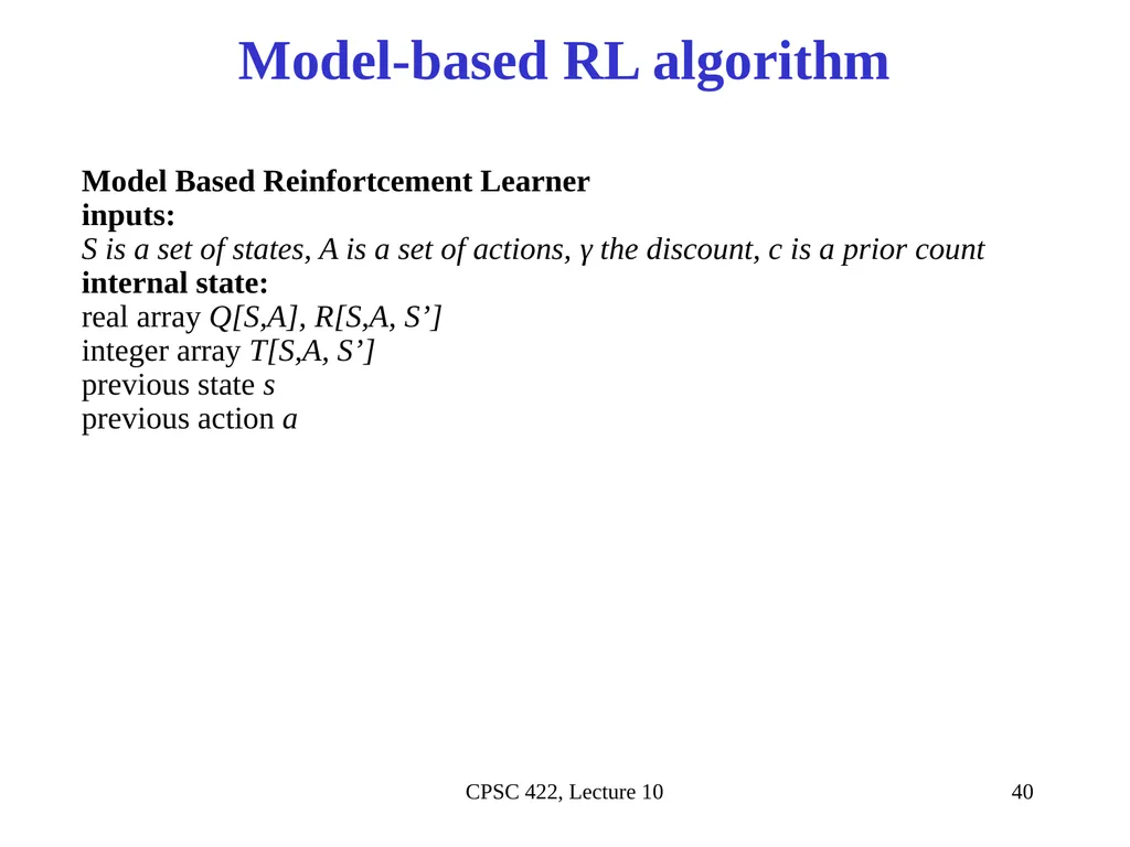 CPSC 422, Lecture 10 Slide 1 Intelligent Systems - slide 34 of 38