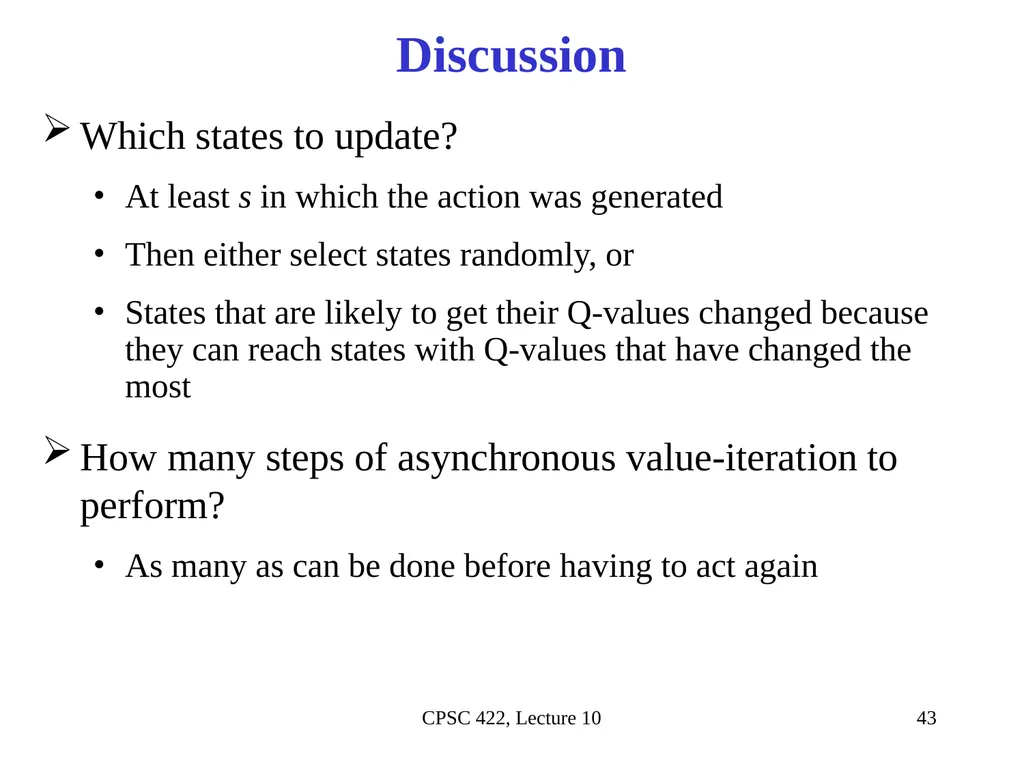 CPSC 422, Lecture 10 Slide 1 Intelligent Systems - slide 37 of 38