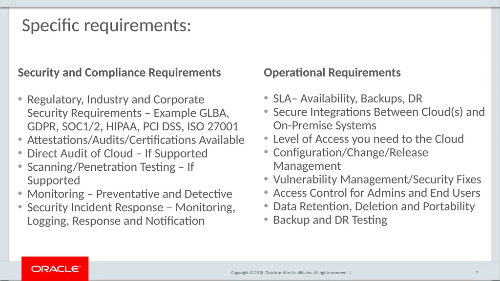 Assessing the Security of the Cloud What Should - slide 7 of 14