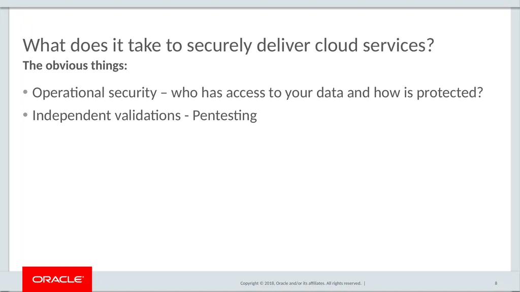 Assessing the Security of the Cloud What Should - slide 8 of 14