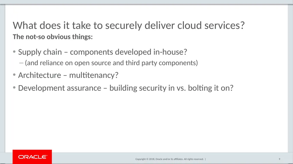 Assessing the Security of the Cloud What Should - slide 9 of 14