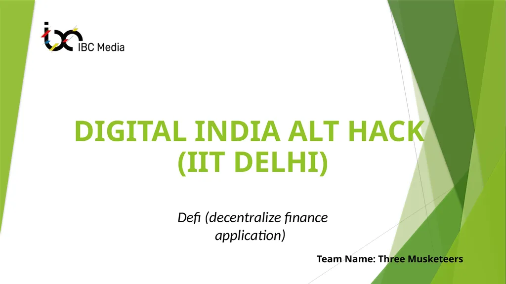 DIGITAL INDIA ALT HACK (IIT DELHI) Team Name: