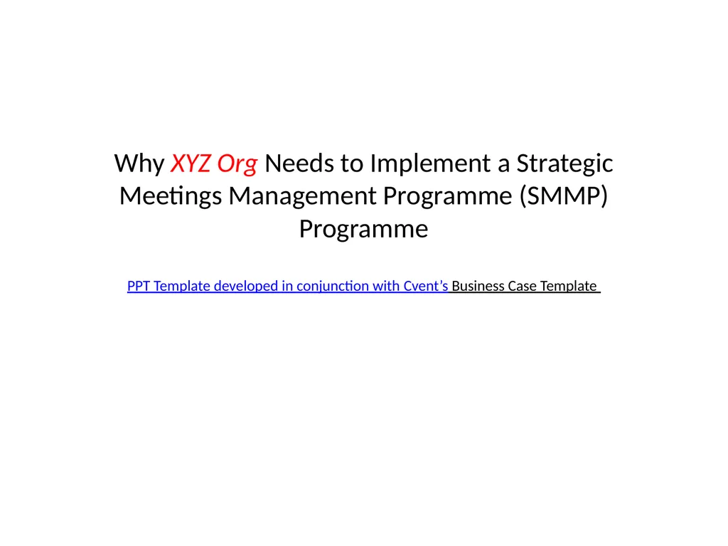 Why XYZ Org Needs to Implement a Strategic - slide 1 of 21
