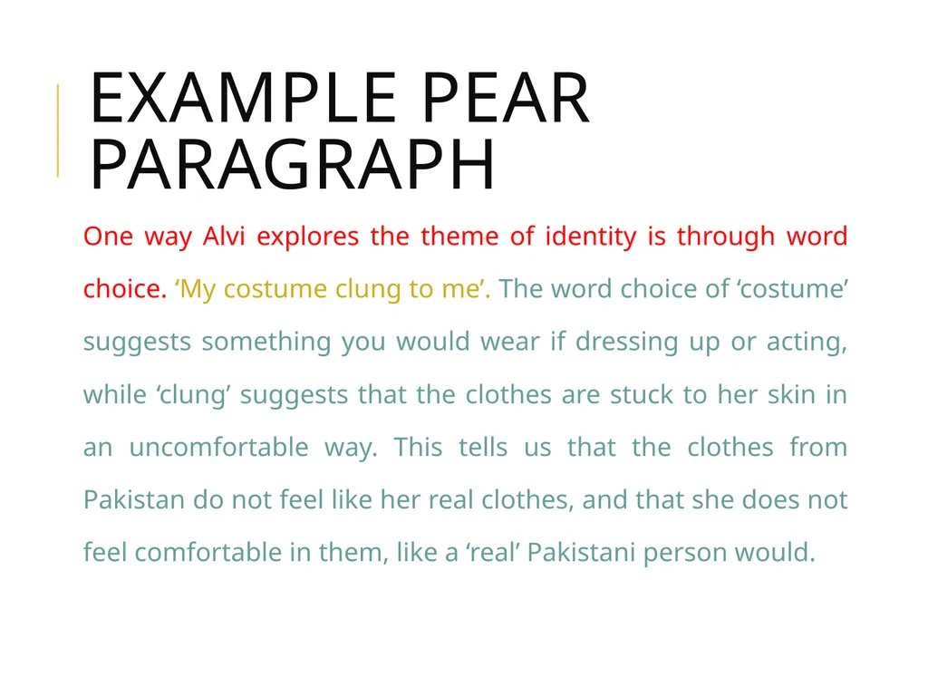 Presents from my aunts in pakistan By Moniza Alvi - slide 32 of 35