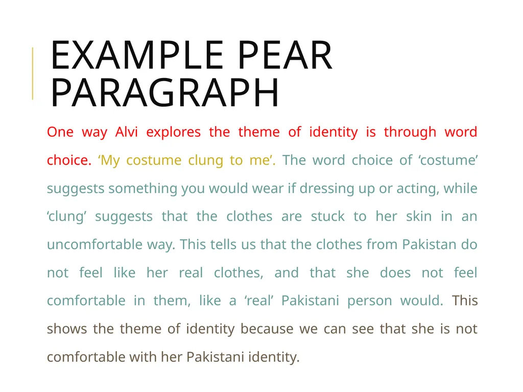 Presents from my aunts in pakistan By Moniza Alvi - slide 33 of 35