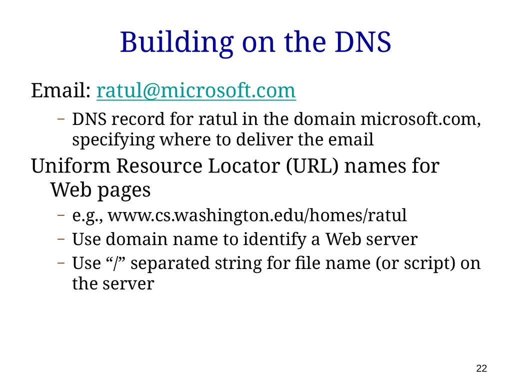 P561: Network Systems Week 7: Finding content - slide 22 of 82