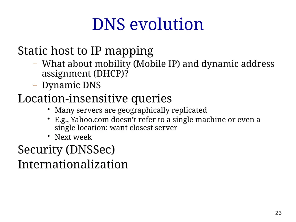P561: Network Systems Week 7: Finding content - slide 23 of 82