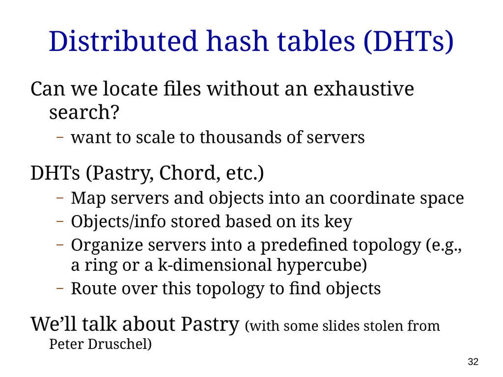 P561: Network Systems Week 7: Finding content - slide 32 of 82