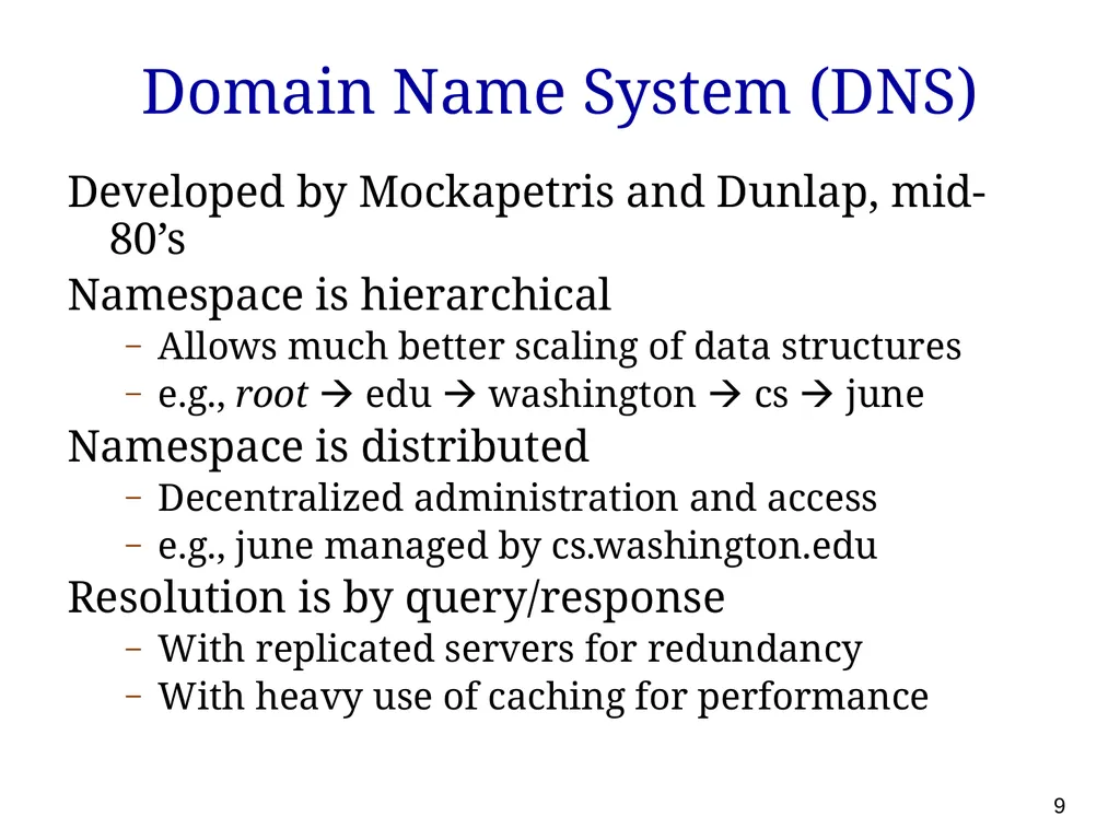 P561: Network Systems Week 7: Finding content - slide 9 of 82