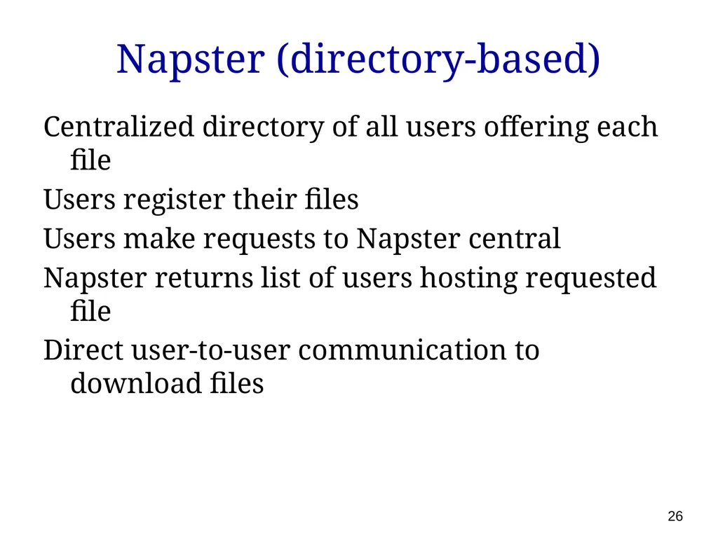 P561: Network Systems Week 7: Finding content - slide 26 of 82