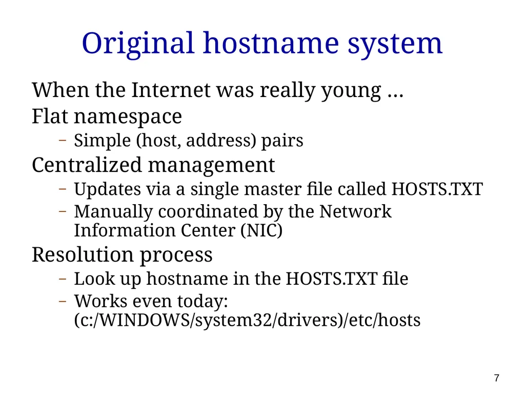 P561: Network Systems Week 7: Finding content - slide 7 of 82